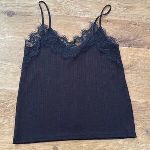 Lace black Zara tank top